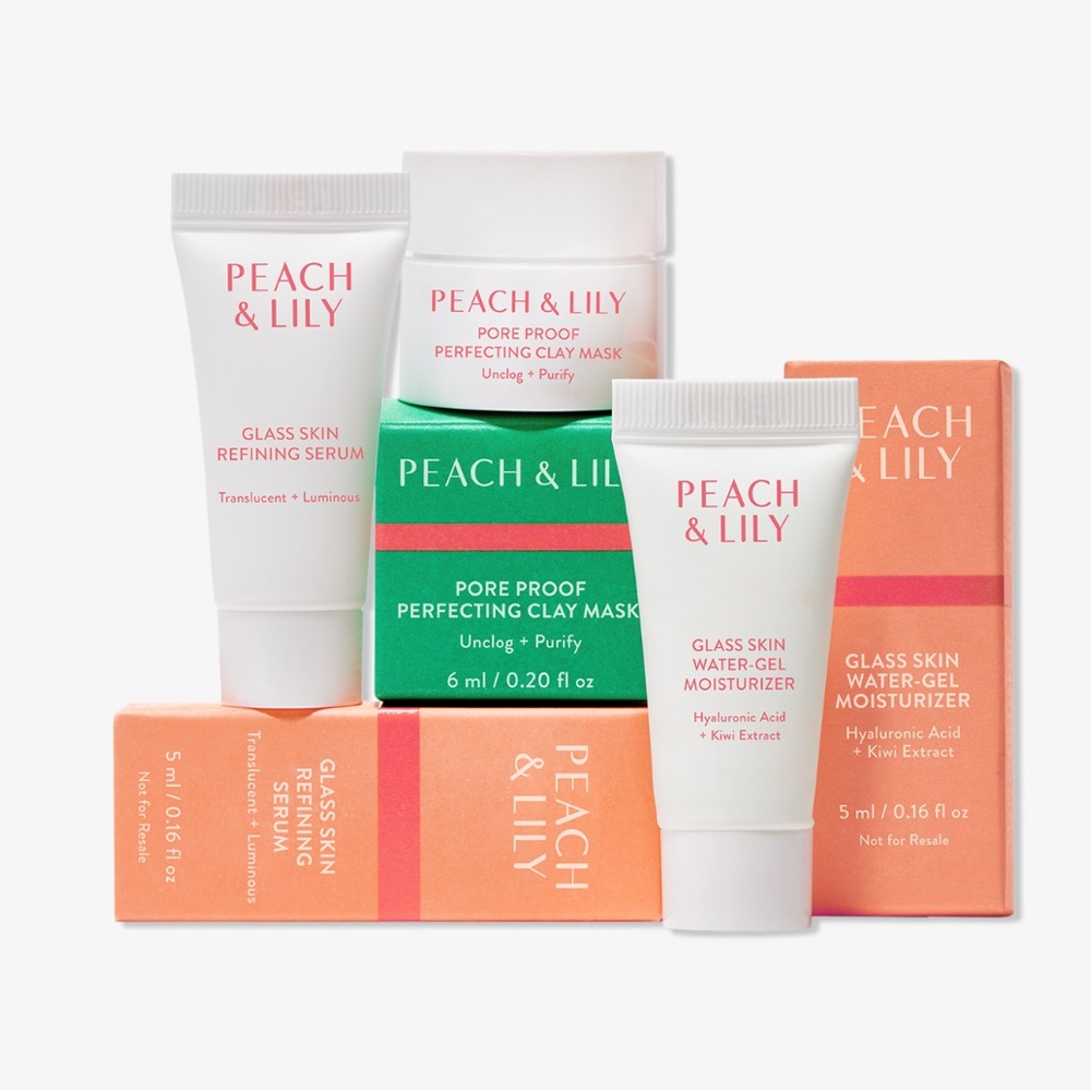 PEACH & LILY 3p Serum Mask Moisturizer Travel Size NIB $45